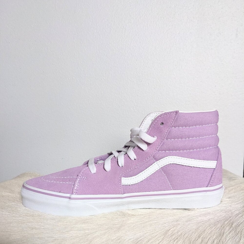 US Size 7 - VANS Sk8- Hi Lavender High Top Vans Old Skool Skateboarding Shoe